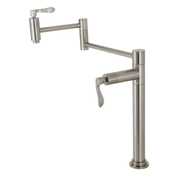 Deck Mount Pot Filler, Brushed Nickel